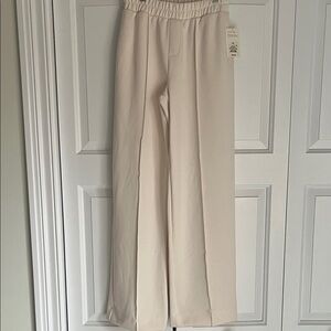 Cream  Women's High-Rise Straight Leg
Pull-On Pants